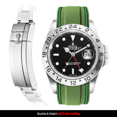 Solitaire Rubber strap for Rolex Explorer II (Deployant Clasp)