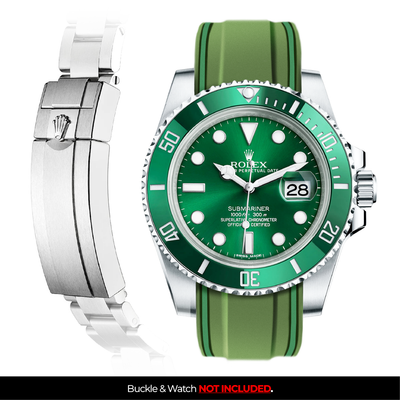 Solitaire Rubber strap for Rolex Submariner 40MM (Deployant Clasp)