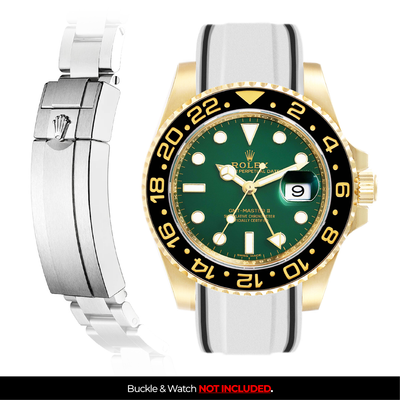 Solitaire Rubber strap for Rolex GMT Master II (Deployant Clasp)