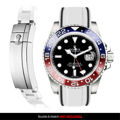 Solitaire Rubber strap for Rolex GMT Master II (Deployant Clasp)