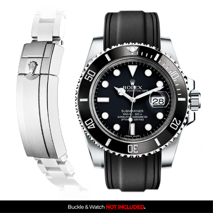 Solitaire Rubber strap for Rolex Submariner 40MM (Deployant Clasp)
