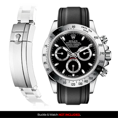 Solitaire Rubber strap for Rolex Daytona (Deployant Clasp)