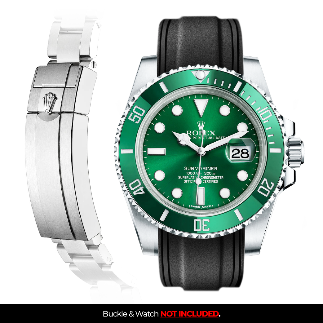 Solitaire Rubber strap for Rolex Submariner 40MM (Deployant Clasp)
