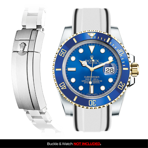 Solitaire Rubber strap for Rolex Submariner 40MM (Deployant Clasp)