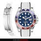 Solitaire Rubber strap for Rolex GMT Master II (Deployant Clasp)