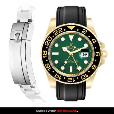 Solitaire Rubber strap for Rolex GMT Master II (Deployant Clasp)