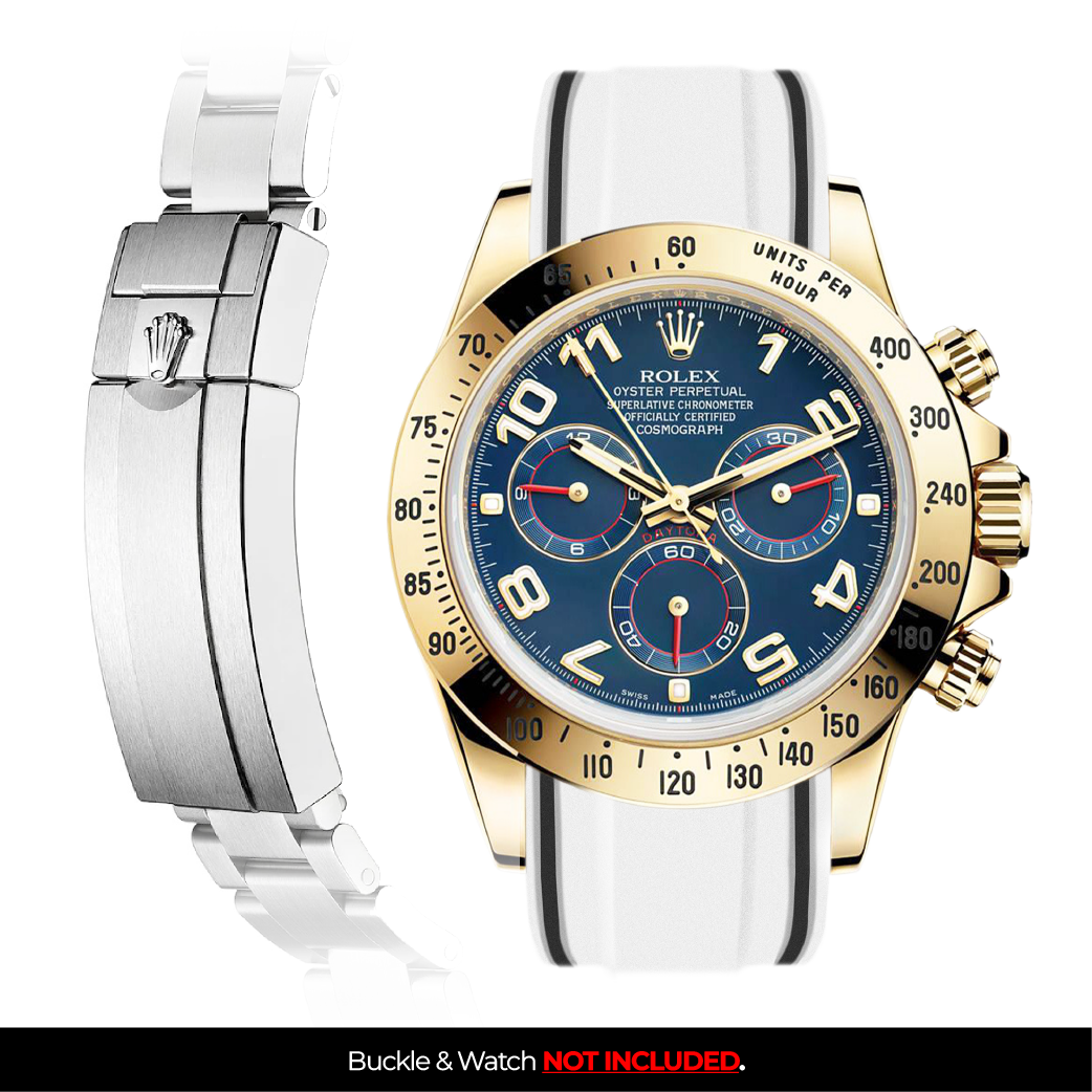 Solitaire Rubber strap for Rolex Daytona (Deployant Clasp)