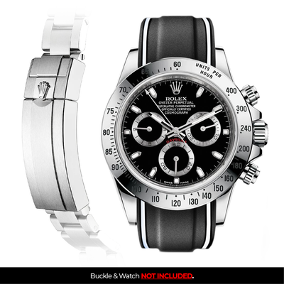 Solitaire Rubber strap for Rolex Daytona (Deployant Clasp)