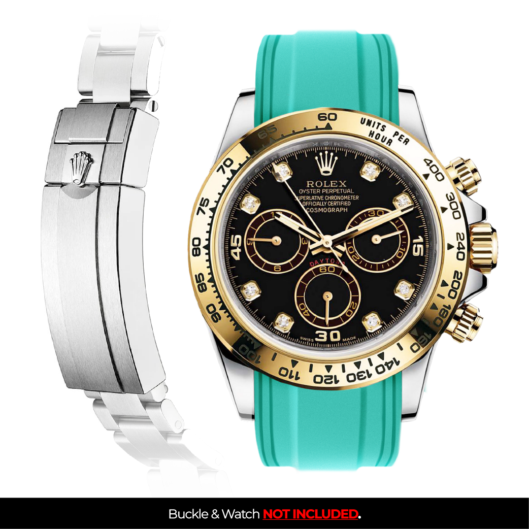 Solitaire Rubber strap for Rolex Daytona (Deployant Clasp