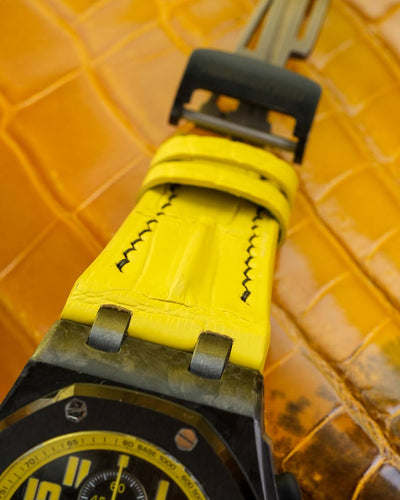 Bespoke Watch Strap in Yellow Crocodile