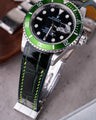 Bespoke Watch Strap in Hunter Green Crocodile