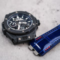 Bespoke Watch Strap in Electric Blue Crocodile