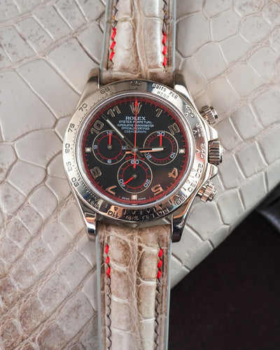 Bespoke Watch Strap in Grey Himalayan Crocodile