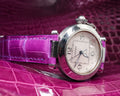Bespoke Watch Strap in Fuchsia Pink Crocodile