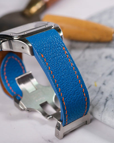 Bespoke Watch Strap in Royal Blue Chèvre