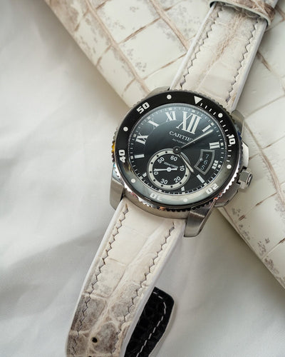 Bespoke Watch Strap in Natural Himalayan Crocodile