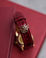 Bespoke Watch Strap in Blood Red Crocodile