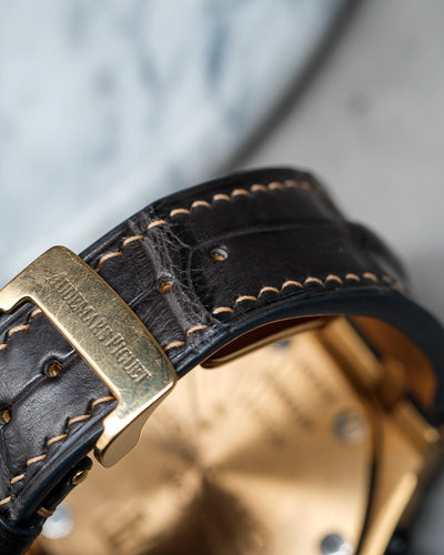 Bespoke Watch Strap in Charcoal Grey Alligator