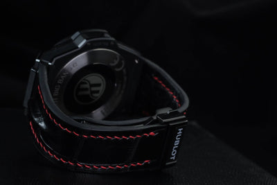 Bespoke Watch Strap in Black Crocodile