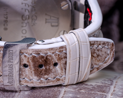 Bespoke Watch Strap in Natural Himalayan Crocodile