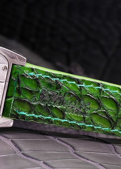 Bespoke Watch Strap in Pine Green Alligator
