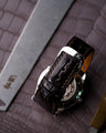 Bespoke Watch Strap In Chocolate Brown Crocodile