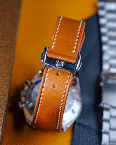 Bespoke Watch Strap in Golden Barenia