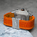 Bespoke Watch Strap in Orange Crocodile