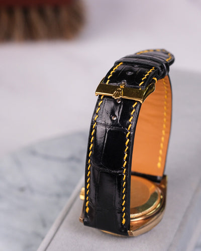 Bespoke Watch Strap in Black Crocodile
