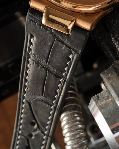 Bespoke Watch Strap in Graphite Grey Alligator