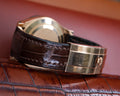 Bespoke Watch Strap in Chocolate Brown Crocodile