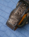 Bespoke Watch Strap in Charcoal Grey Alligator