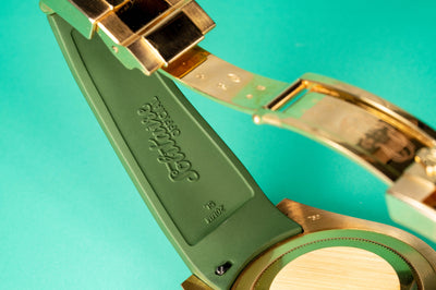 Solitaire Rubber straps in Deep Emerald Green for Rolex GMT-Master II 116718LN