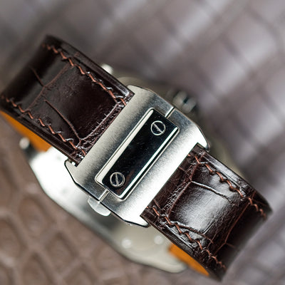 Bespoke Watch Strap in Chocolate Brown Crocodile