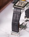 Bespoke Watch Strap in Charcoal Grey Alligator