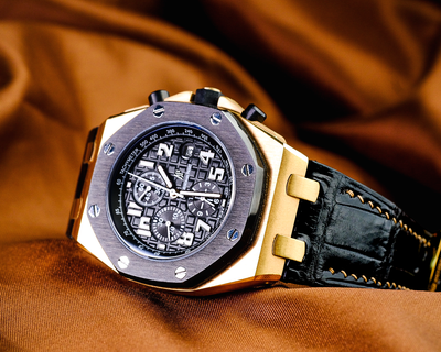 Bespoke Watch Strap in Black Crocodile