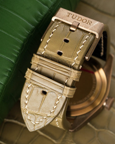 Bespoke Watch Strap in Juniper Green Alligator