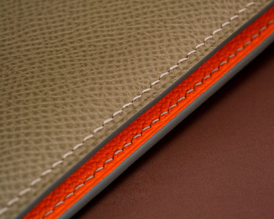 Bespoke Bifold Wallet in Taupe Epsom