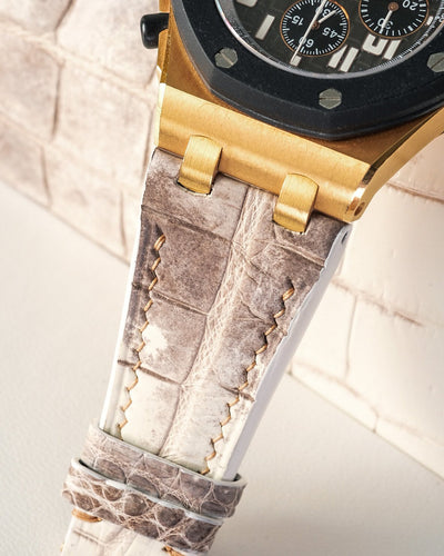 Bespoke Watch Strap in Natural Himalayan Crocodile