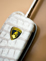 Bespoke Key Fob Cover in Natural Himalayan Crocodile