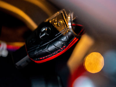 Bespoke Key Fob Cover in Black Crocodile