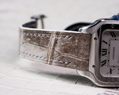 Bespoke Watch Strap in Natural Himalayan Crocodile