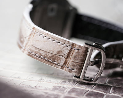 Bespoke Watch Strap in Natural Himalayan Crocodile