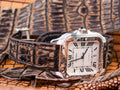 Bespoke Watch Strap in Brown Nubuck Alligator