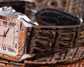 Bespoke Watch Strap in Brown Nubuck Alligator
