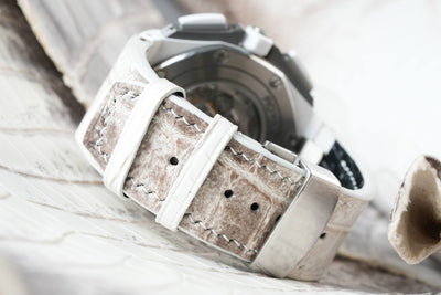 Bespoke Watch Strap in Natural Himalayan Crocodile