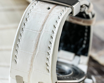 Bespoke Watch Strap in Natural Himalayan Crocodile