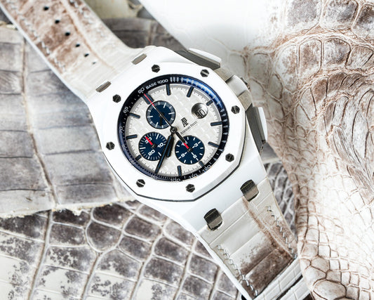 Bespoke Watch Strap in Natural Himalayan Crocodile