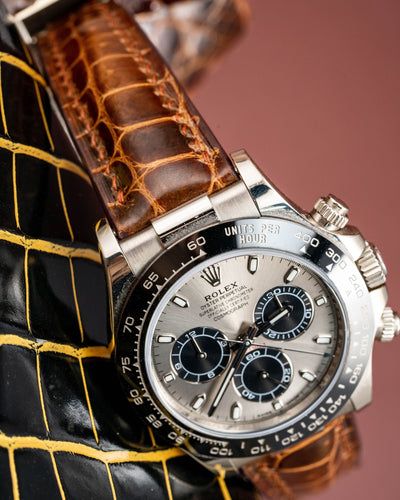 Bespoke Watch Strap in Brown Himalayan Crocodile