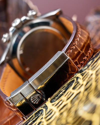 Bespoke Watch Strap in Brown Himalayan Crocodile